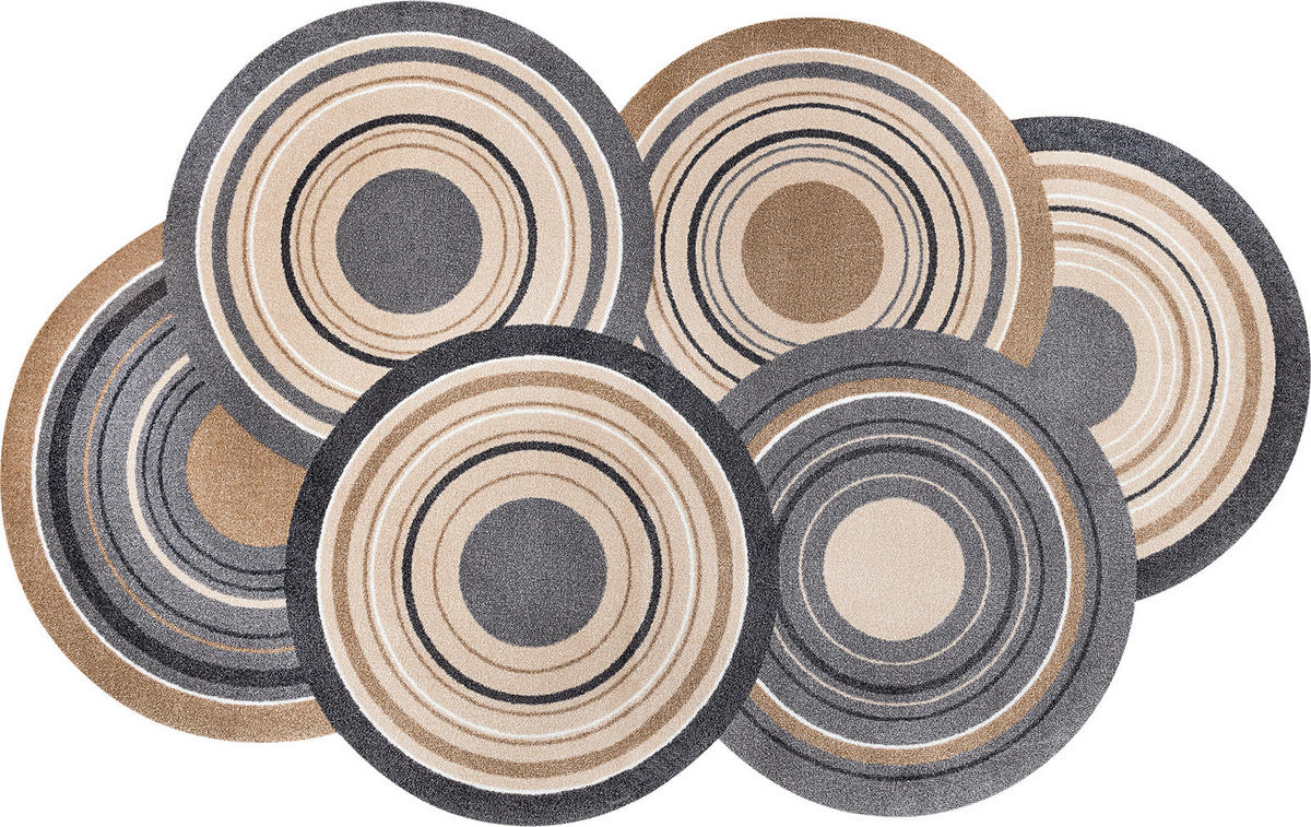 COVOR CU ȚESĂTURĂ PLATĂ Cosmic Colours  - culoare natur, Konventionell, plastic/textil (70/120cm) - wash+dry