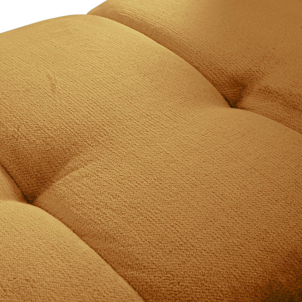 BIGSOFA Plüsch Orange  - Schwarz/Orange, Konventionell, Kunststoff/Textil (220/67/106cm) - MID.YOU