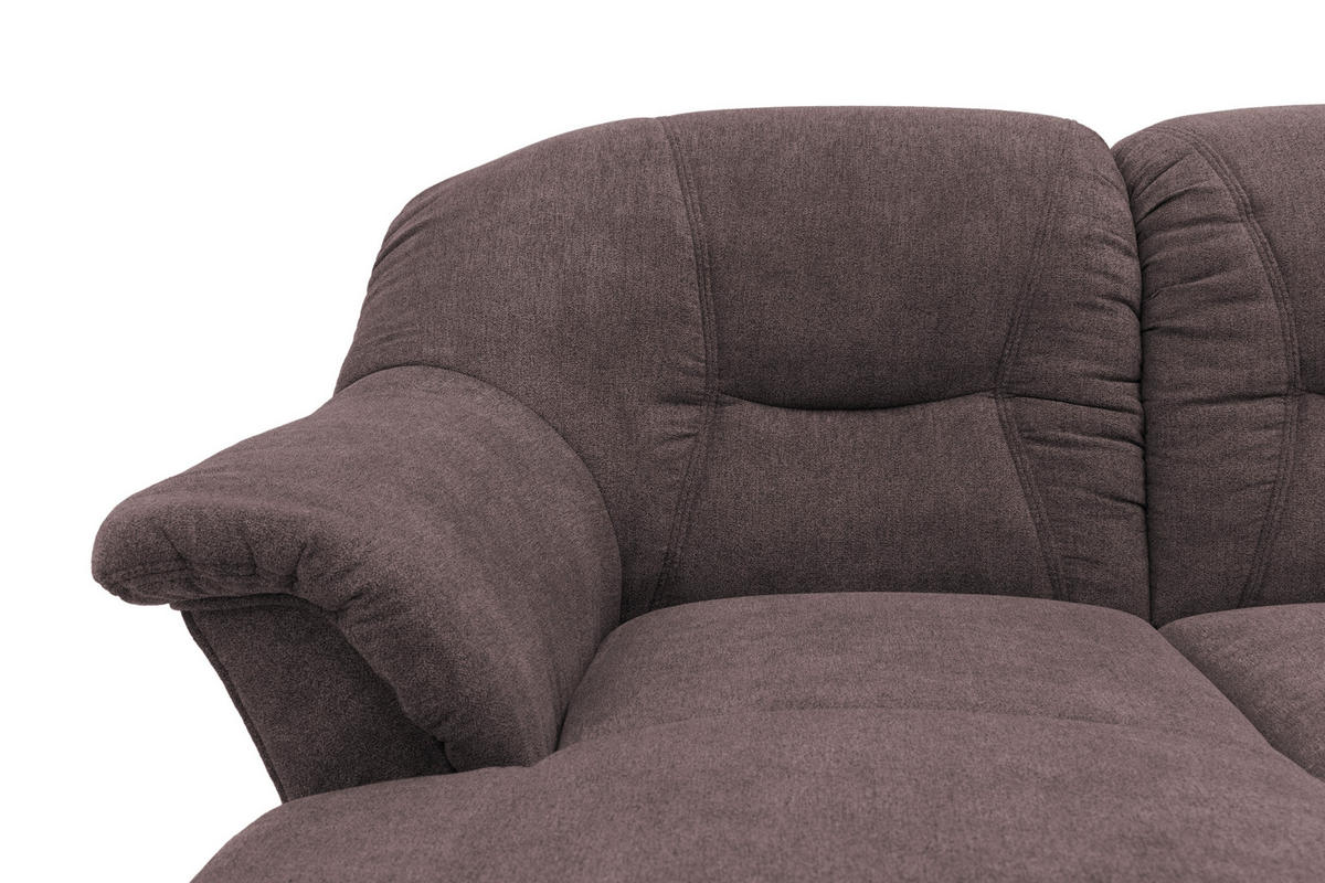 ECKSOFA Greige Mikrofaser  - Greige/Schwarz, KONVENTIONELL, Kunststoff/Textil (146/232cm) - MID.YOU