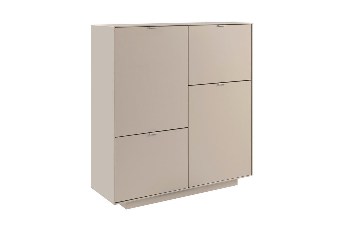 KOMMODE Sofia  in 107/115/37,5 cm  - Sandfarben, Design, Holzwerkstoff/Kunststoff (107/115/37,5cm) - MID.YOU