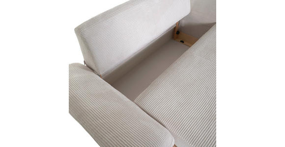 SCHLAFSOFA Cord Creme  - Chromfarben/Creme, Design, Kunststoff/Textil (176/81/98cm) - Xora