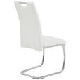 SCHWINGSTUHL  in Lederlook  - Chromfarben/Weiß, Design, Textil/Metall (43/98/59cm) - Carryhome