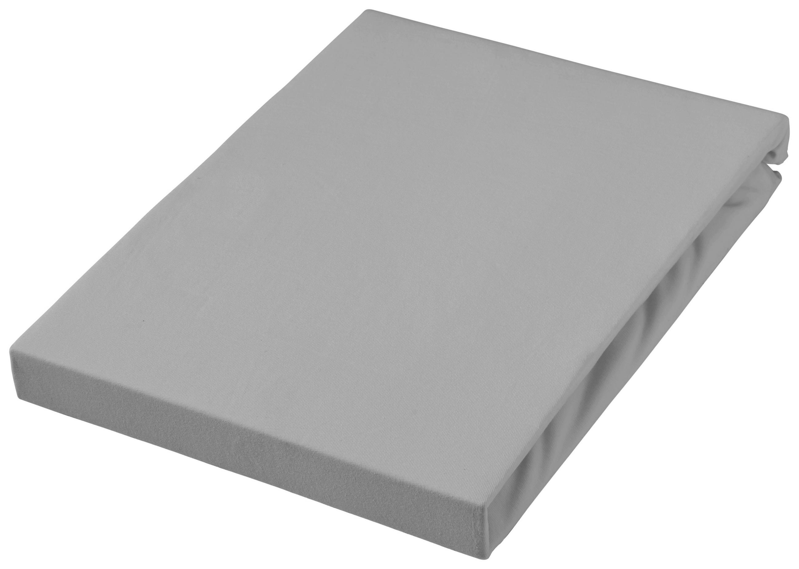Dieter Knoll Spannbetttuch Grau 160x220 cm