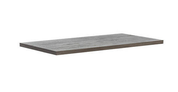 TISCHPLATTE Eiche massiv Grau, Eichefarben - Eichefarben/Grau, Design, Holz (160/90/6cm) - Waldwelt