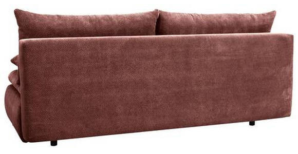 SCHLAFSOFA in Webstoff, Plüsch Rotbraun  - Rotbraun/Schwarz, KONVENTIONELL, Textil (203/72-96/98cm) - Novel