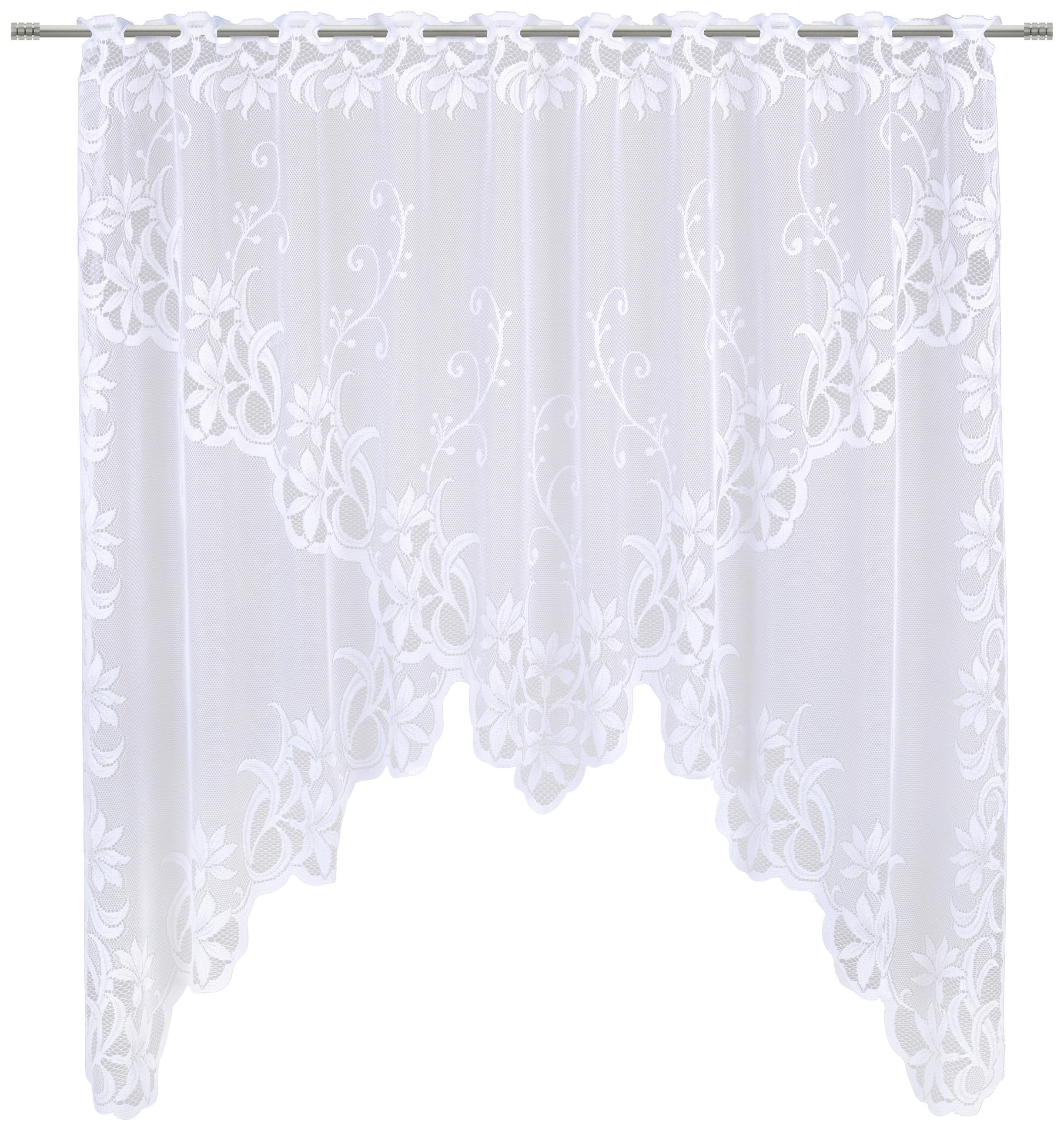 KURZGARDINE   105/150 cm   - Weiß, KONVENTIONELL, Textil (105/150cm) - Esposa