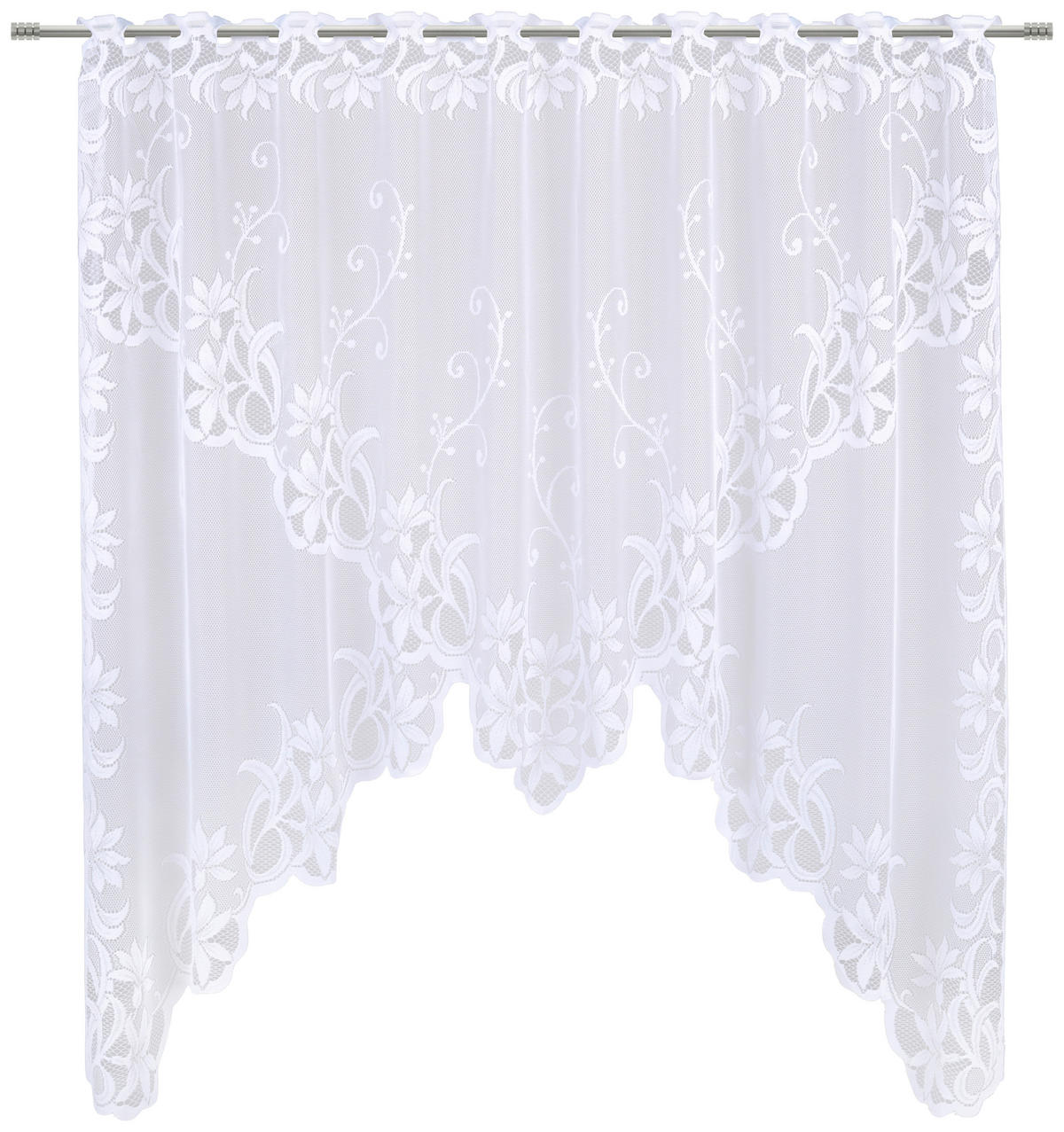 KURZGARDINE   105/150 cm   - Weiß, KONVENTIONELL, Textil (105/150cm) - Esposa