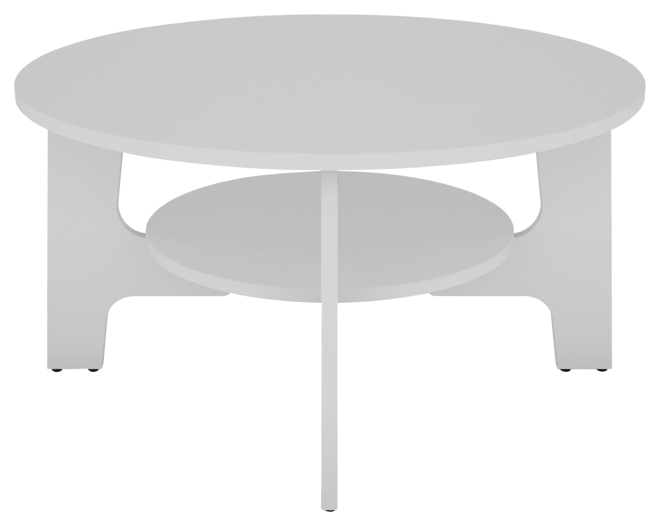 COUCHTISCH 80/80/42,5 cm rund Weiß  - Weiß, KONVENTIONELL, Holzwerkstoff (80/80/42,5cm) - MID.YOU