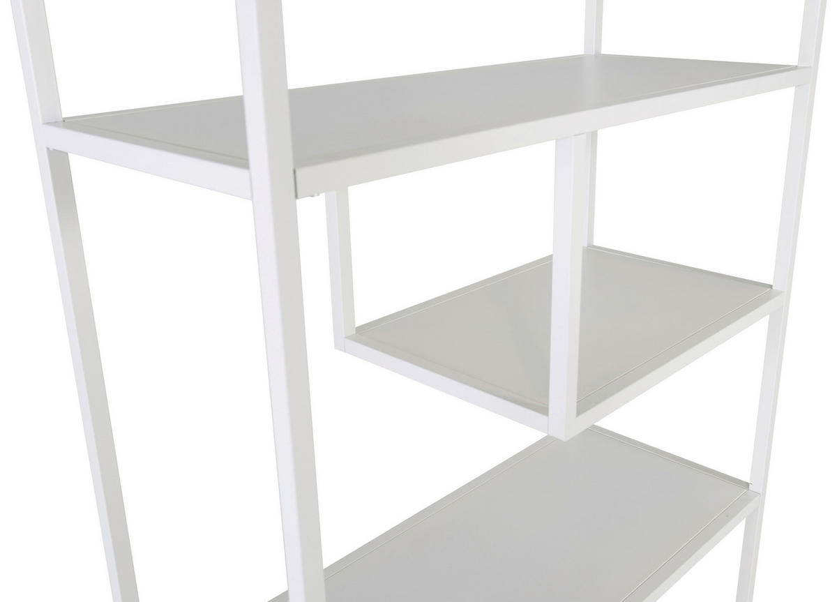 BOKHYLLA i 85/188/35 cm vit  - vit, Design, metall (85/188/35cm) - Livetastic