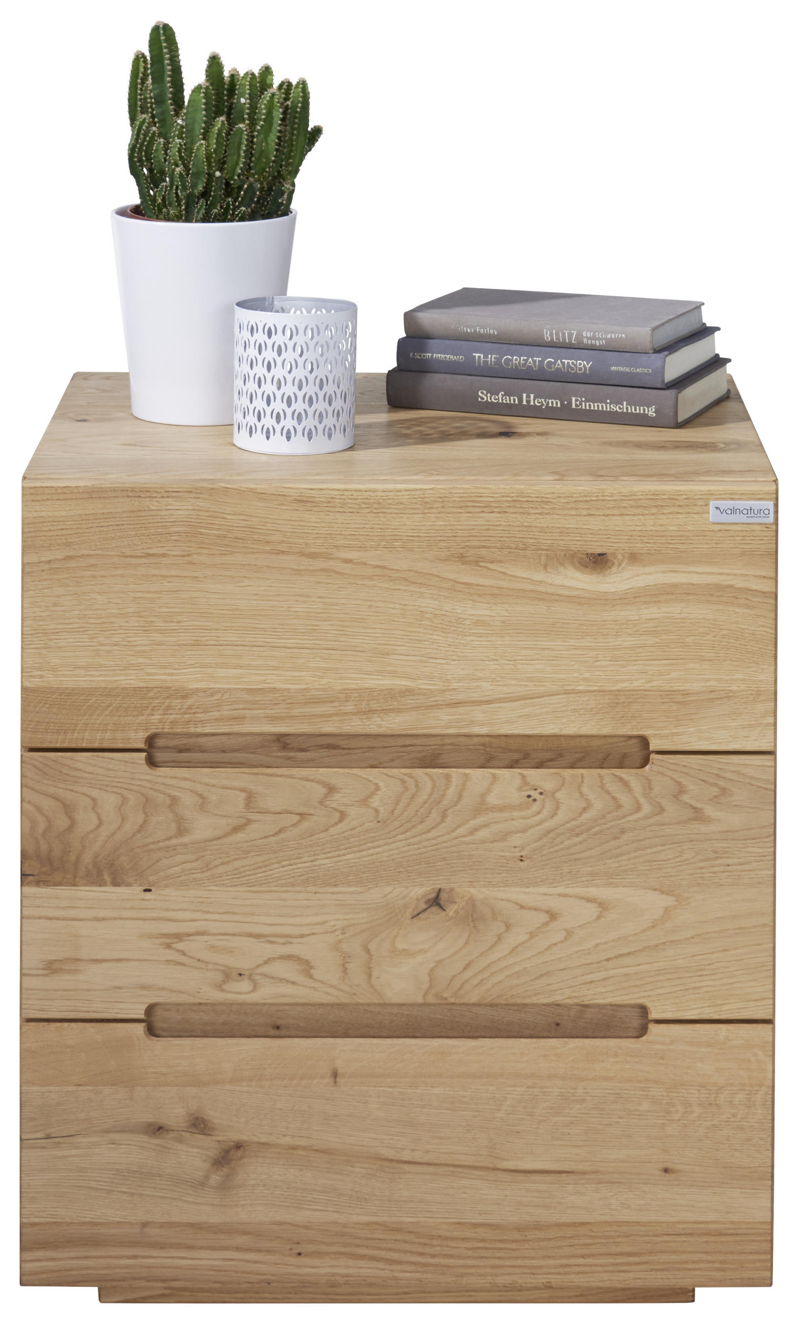 NACHTSCHRANK 50/60/40 cm Wildeiche massiv  - Eichefarben, KONVENTIONELL, Holz (50/60/40cm) - Valnatura
