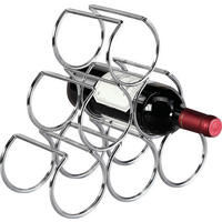 REGAL ZA VINO boje kroma  metal   - boje kroma, Design, metal (30/28/13cm) - Lesnina-XXXL
