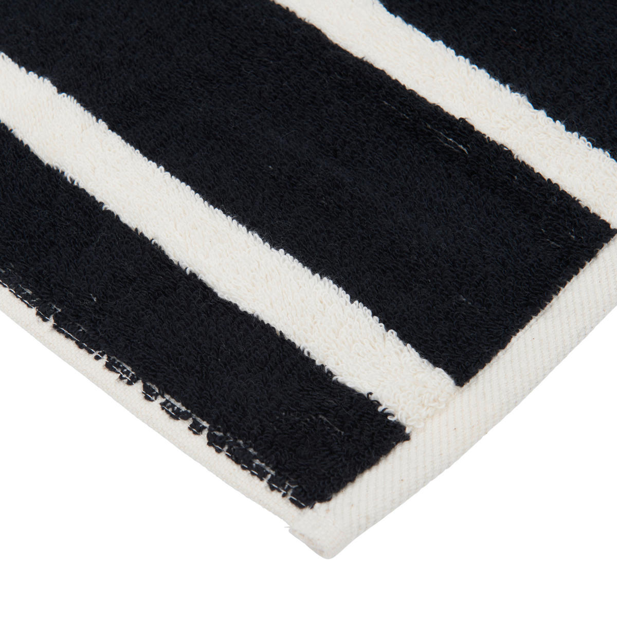 FROTTIERSET Schwarz, Ecru 5-teilig  - Ecru/Schwarz, KONVENTIONELL, Textil - Dieter Knoll