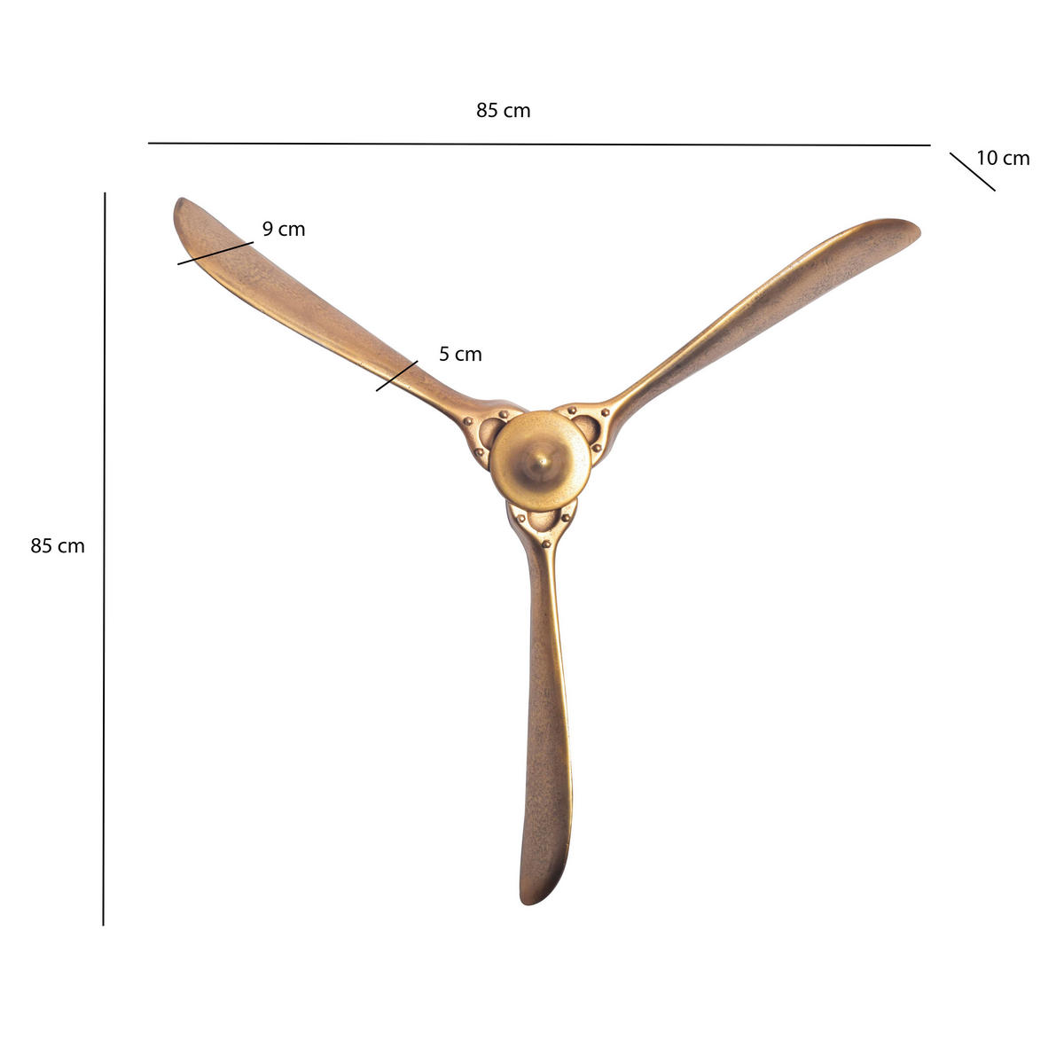 WANDDEKO  - Goldfarben, Design, Metall (85/85/10cm) - Livetastic