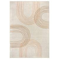 FLACHWEBETEPPICH 130/190 cm LIVING-URBAN, waschbar Sandfarben, Cognac  - Sandfarben/Cognac, Design, Kunststoff/Textil (130/190cm) - Lindorug