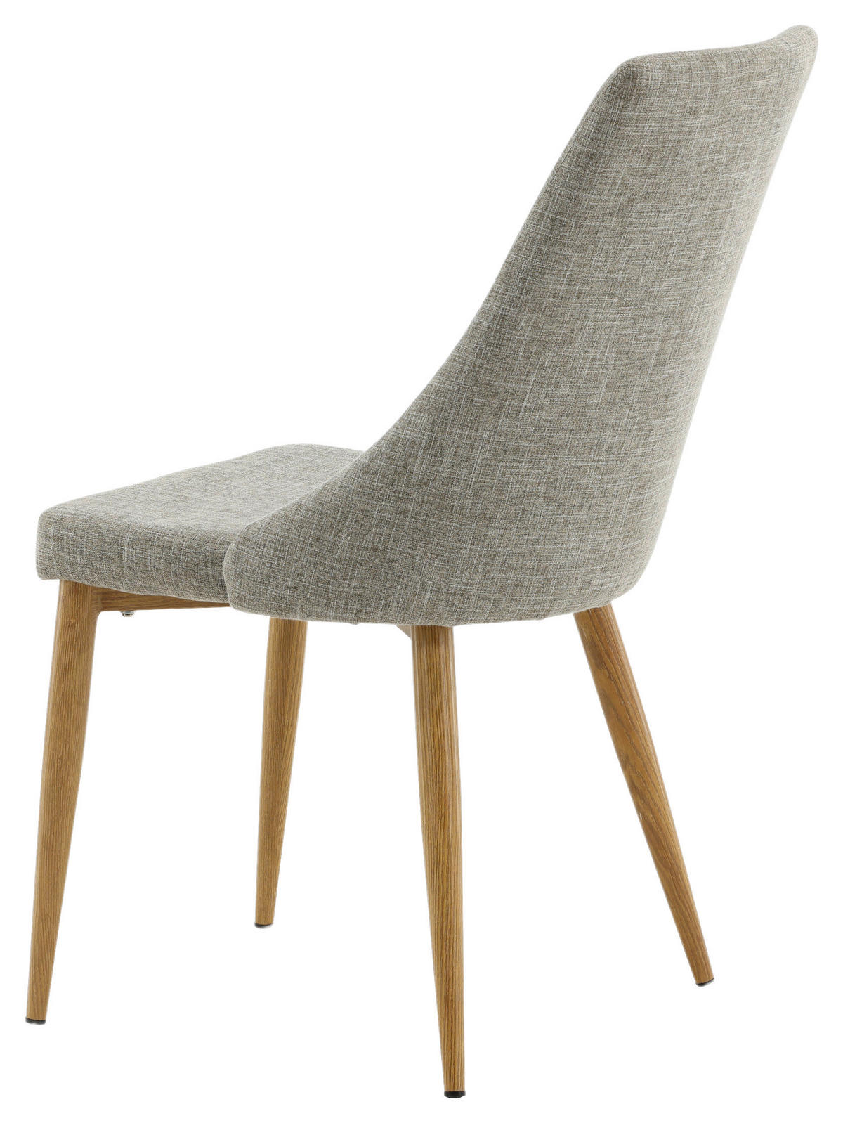 STUHL-SET 2 Stück  in Stahl Textilgeflecht  - Beige/Hellgrau, Design, Textil/Metall (46.5/91/63cm) - Livetastic