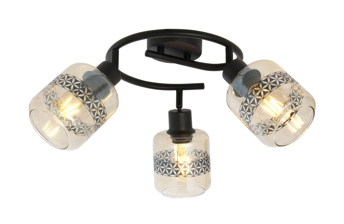 REFLEKTOR  Lazarus      25/25 cm       - črna, Design, kovina/steklo (25/25cm) - Globo