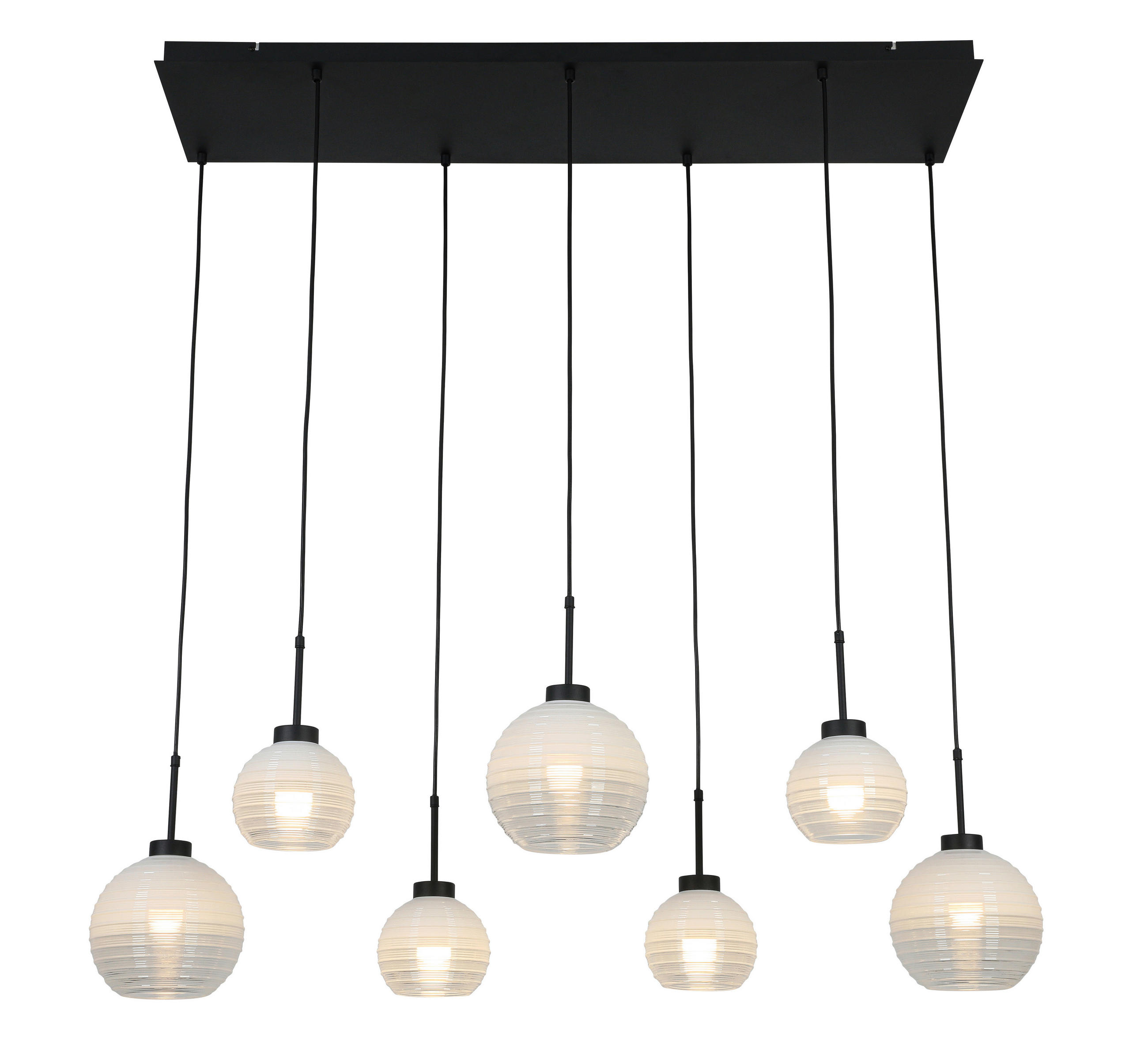 HÄNGELEUCHTE 110/31/120 cm  - Transparent/Schwarz, Trend, Glas/Kunststoff (110/31/120cm) - Collett's Monde