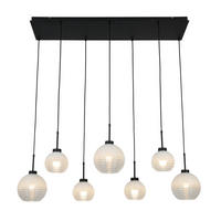 HÄNGELEUCHTE 110/31/120 cm  - Transparent/Schwarz, Trend, Glas/Kunststoff (110/31/120cm) - Collett's Monde