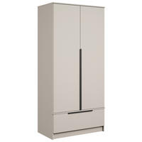 KLEIDERSCHRANK 90,2/192,9/51 cm,  in Beige, Kaschmir, 2 Tür(en)  - Kaschmir/Beige, KONVENTIONELL, Holzwerkstoff/Metall (90,2/192,9/51cm) - P & B