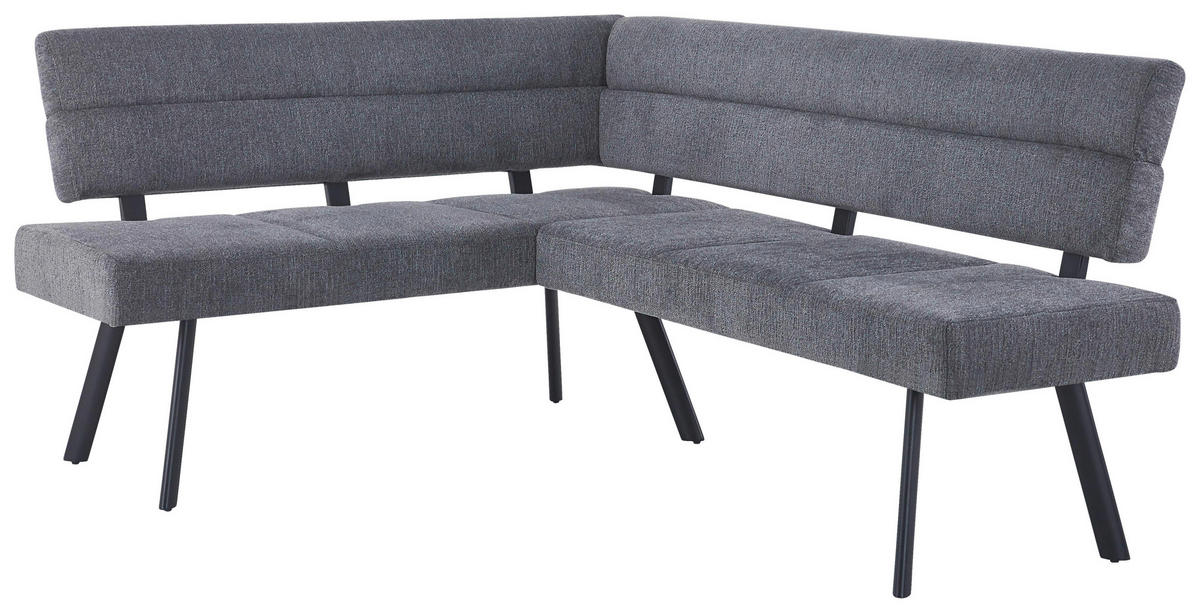 ECKBANK 150/190 cm  in Anthrazit  - Anthrazit/Schwarz, KONVENTIONELL, Textil/Metall (150/190cm) - MID.YOU