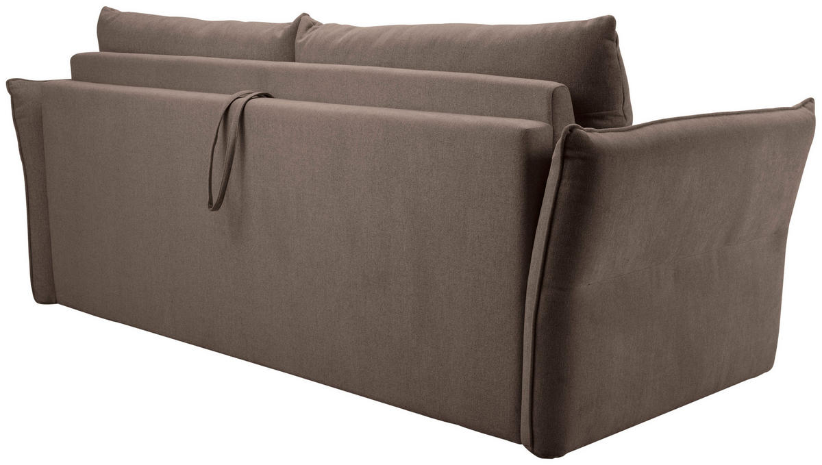 SCHLAFSOFA Webstoff Braun  - Schwarz/Braun, KONVENTIONELL, Kunststoff/Textil (220/89/104cm) - Carryhome