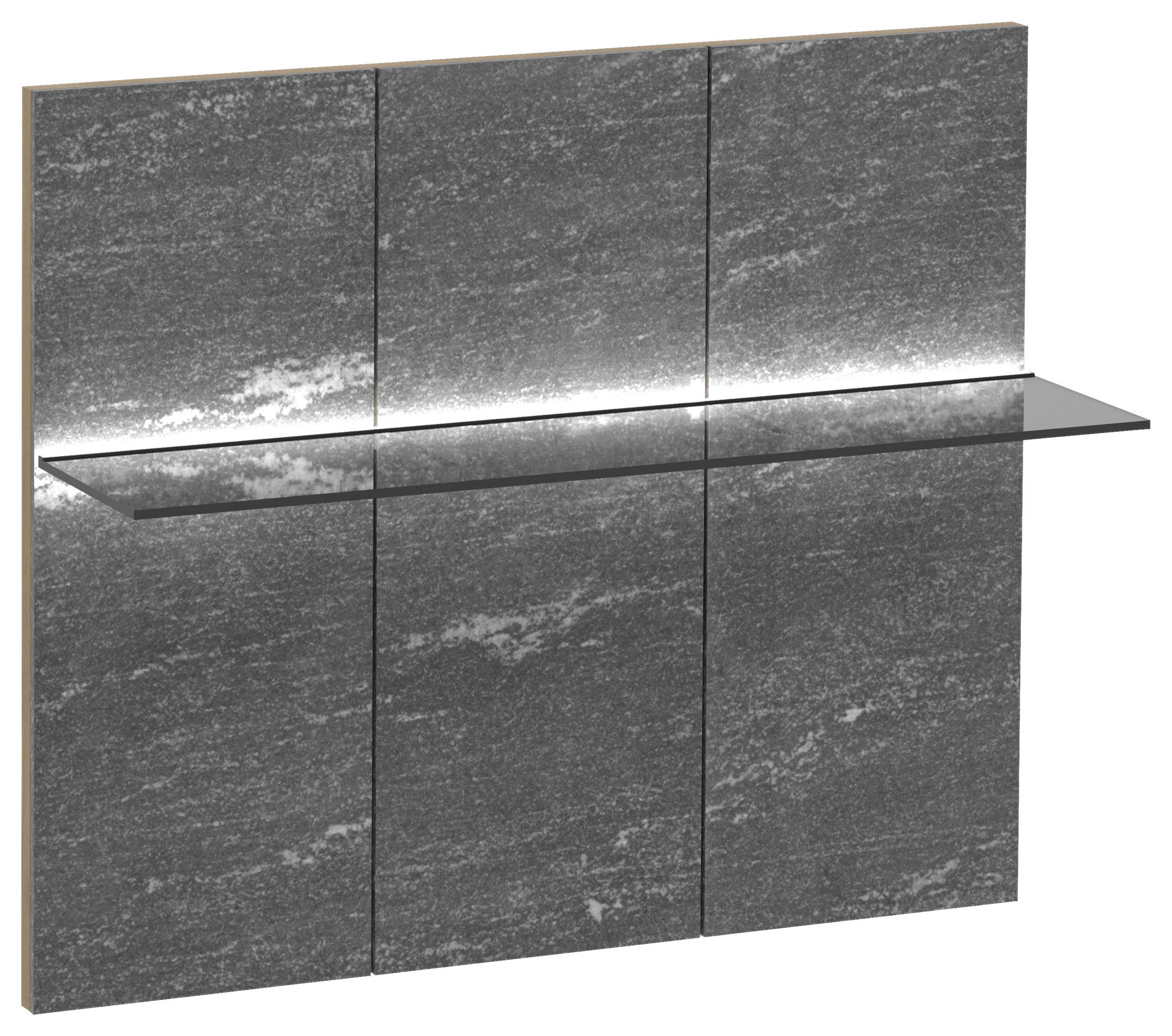 WANDPANEEL Grau  95,6/79,6/28 cm  - Grau, Design, Glas/Holz (95,6/79,6/28cm) - Voglauer