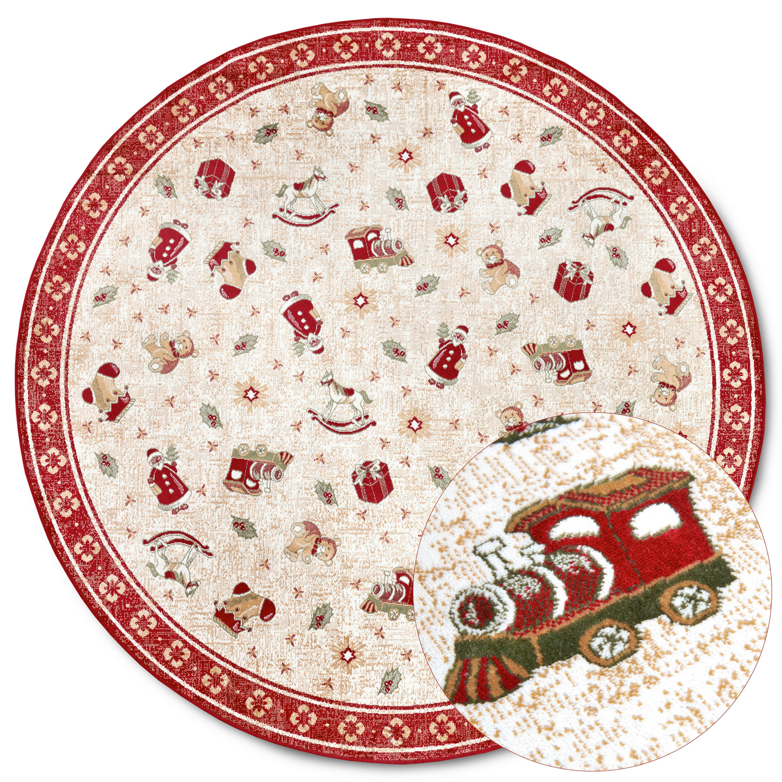 VINTAGE-TEPPICH 200 cm Toy's Delight Nostalgic Shine Weihnachten  - Rot/Multicolor, Design, Kunststoff/Textil (200cm) - Villeroy & Boch