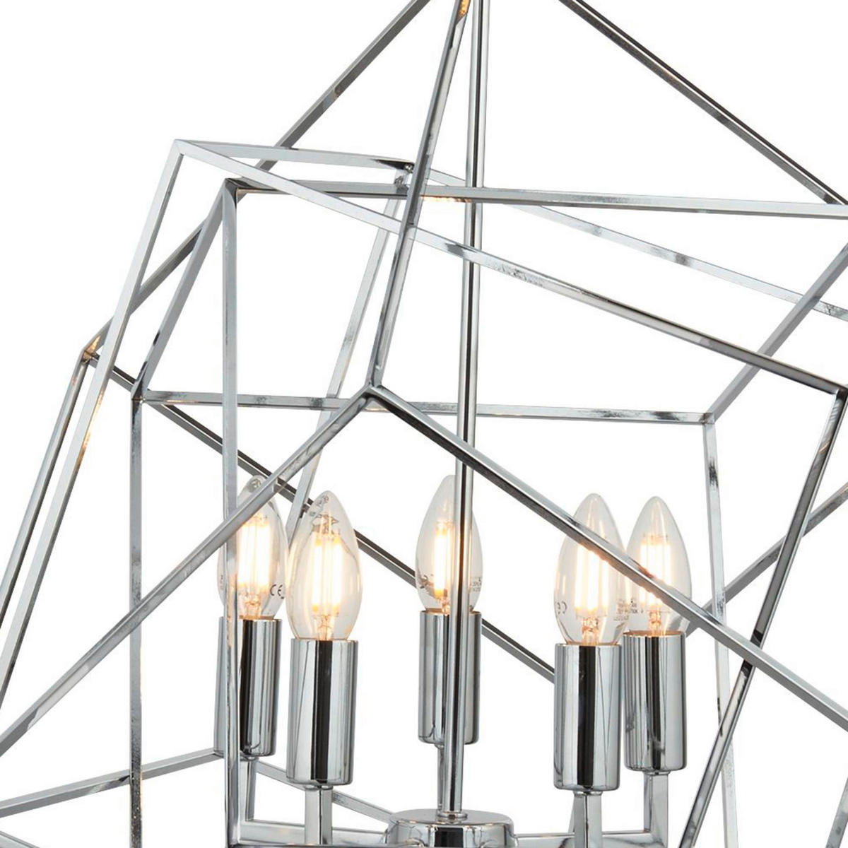 VISEČA SVETILKA  Cube      55/150 cm      E14 - barve kroma, Design, kovina (55/150cm)