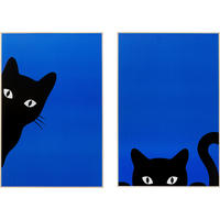 BILD Tiere  - Hellbraun/Schwarz, Design, Holz/Papier (40/60/3cm) - Kare-Design