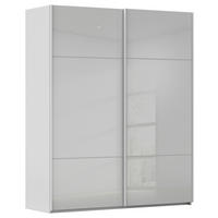 SCHWEBETÜRENSCHRANK Grau  - Grau, Konventionell, Glas/Holzwerkstoff (162/223/68cm) - Novel