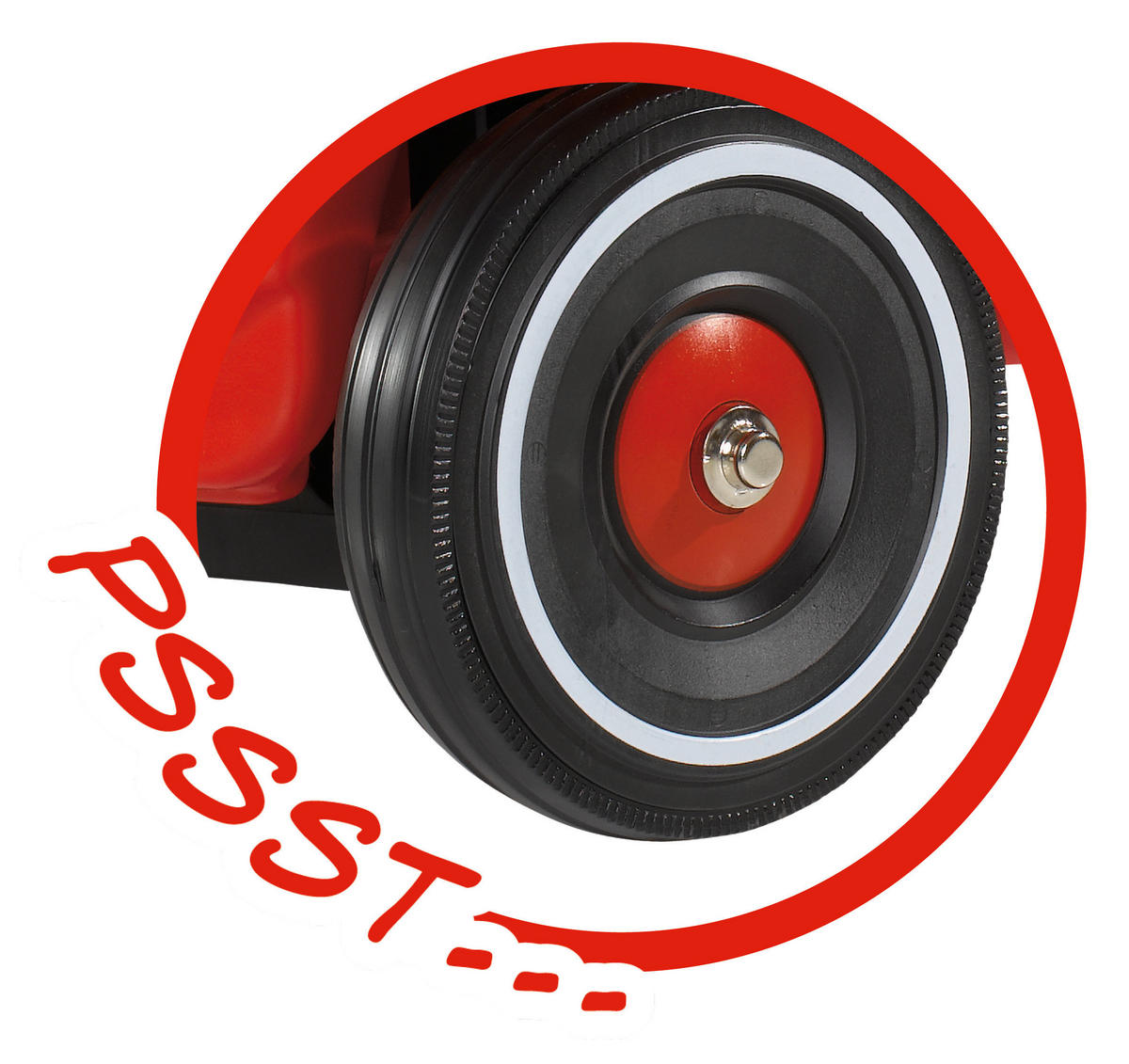 RUTSCHFAHRZEUG Bobby Car-Set inkl. Schuhschoner und Flüsterräder  - Rot/Schwarz, Basics, Kunststoff/Metall (58/30/38cm) - BIG