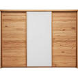 SCHWEBETÜRENSCHRANK 285/216/70 cm 3-türig  - Eichefarben/Weiß, KONVENTIONELL, Glas/Holz (285/216/70cm) - Linea Natura