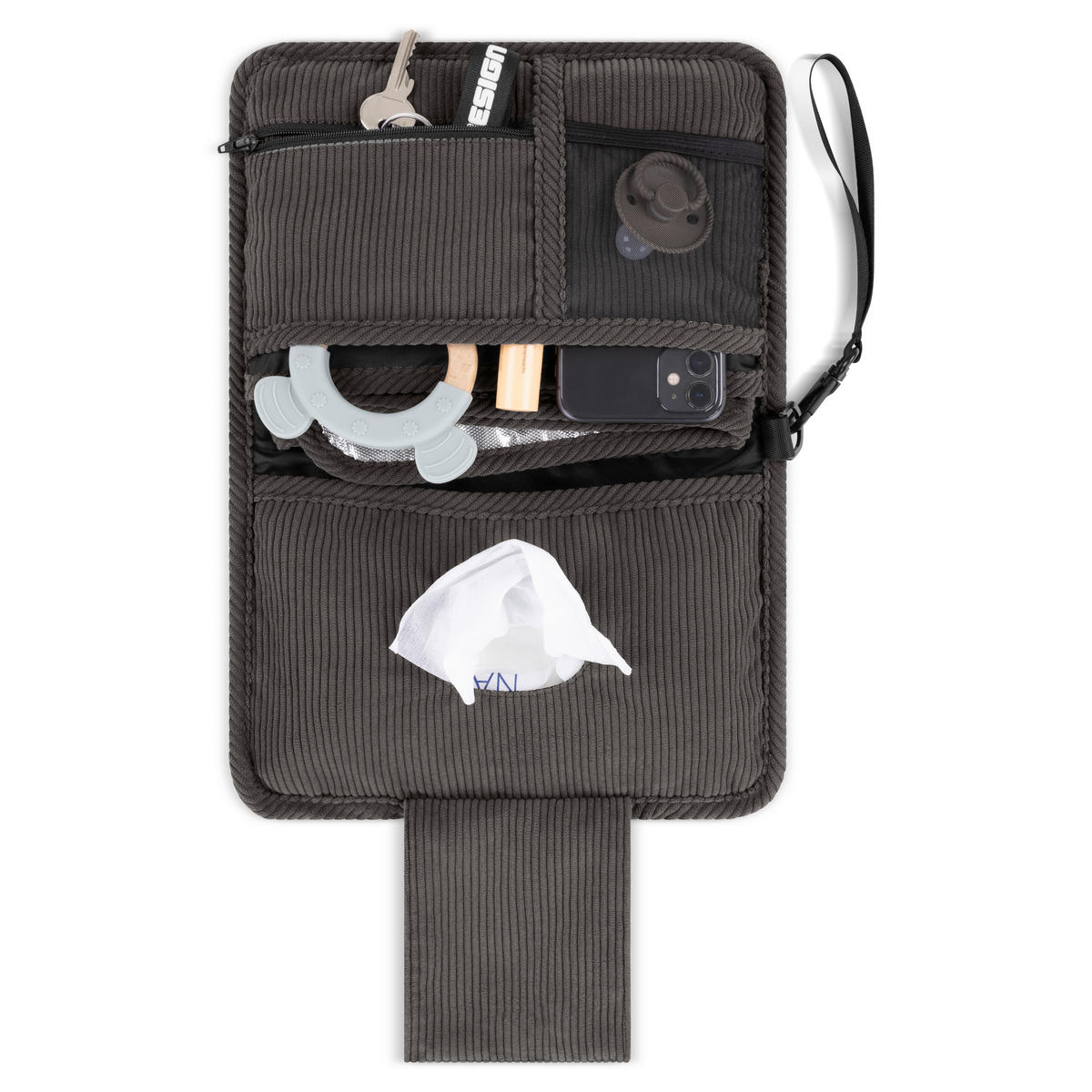 WICKELTASCHE Organizer Multi  - Dunkelgrau, Basics, Textil (4/25/18cm) - ABC Design