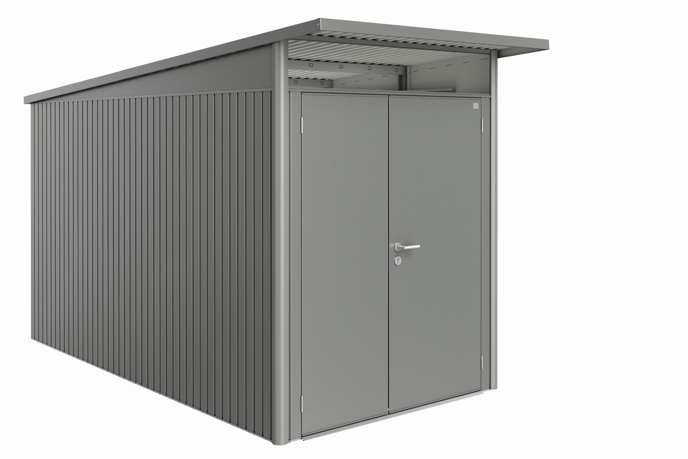 GERÄTEHAUS 180/222/380 cm  - Anthrazit, Basics, Metall (180/222/380cm) - Biohort