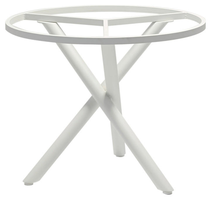 GARTENTISCHGESTELL 90/90/74 cm Metall  - Weiß, Design, Metall (90/90/74cm) - Zebra 