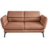 2-SITZER-SOFA Flachgewebe Orange, Rostfarben  - Rostfarben/Schwarz, Design, Textil/Metall (178-226/83-113/96-177cm) - Dieter Knoll
