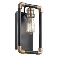 WANDLEUCHTE Imahn 17,1/10,6/30,5 cm  - Messingfarben/Schwarz, KONVENTIONELL, Metall (17,1/10,6/30,5cm) - Elstead Lighting