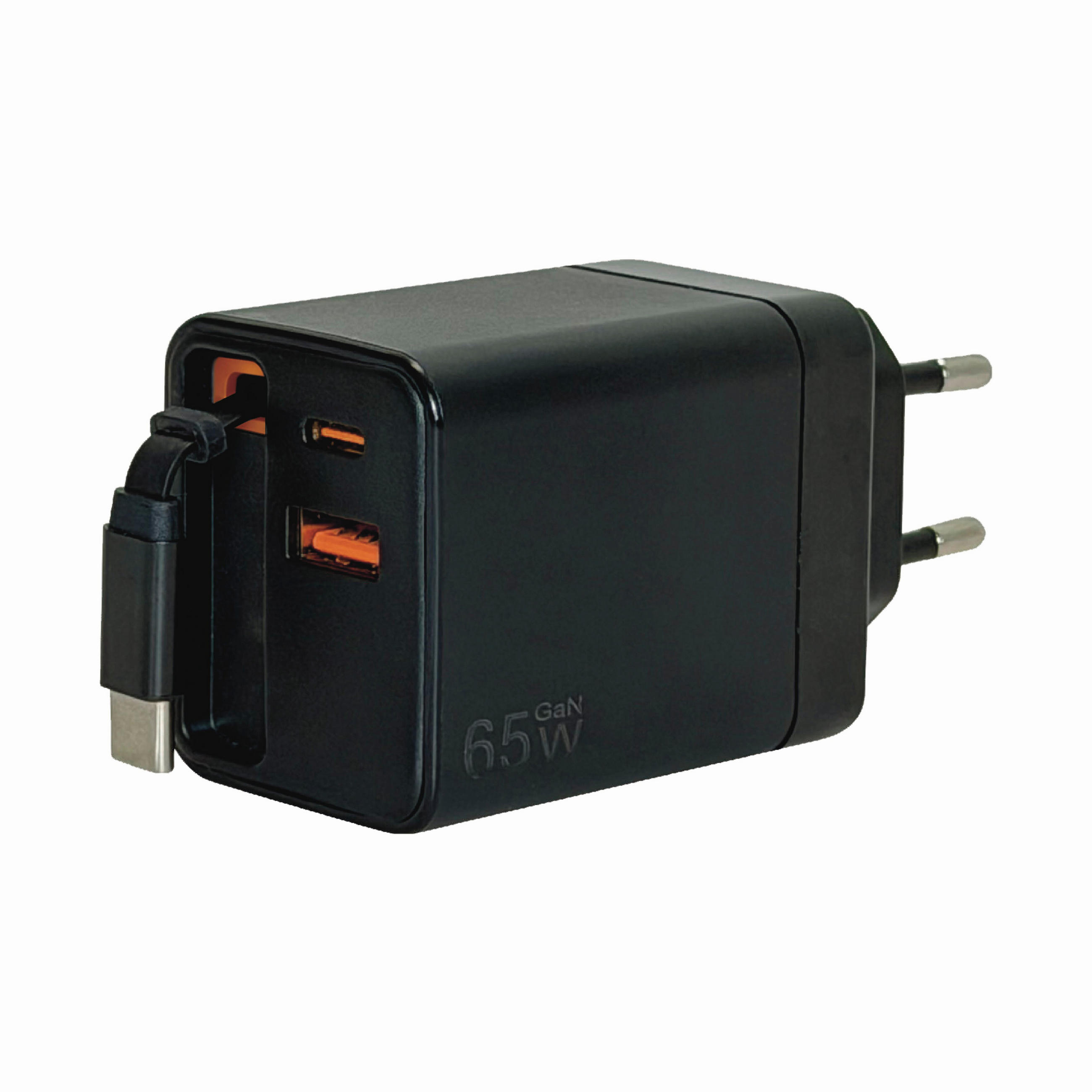 NABÍJECÍ ADAPTÉR - černá, Basics, kov/plast (10/4/4,5cm) - Mican