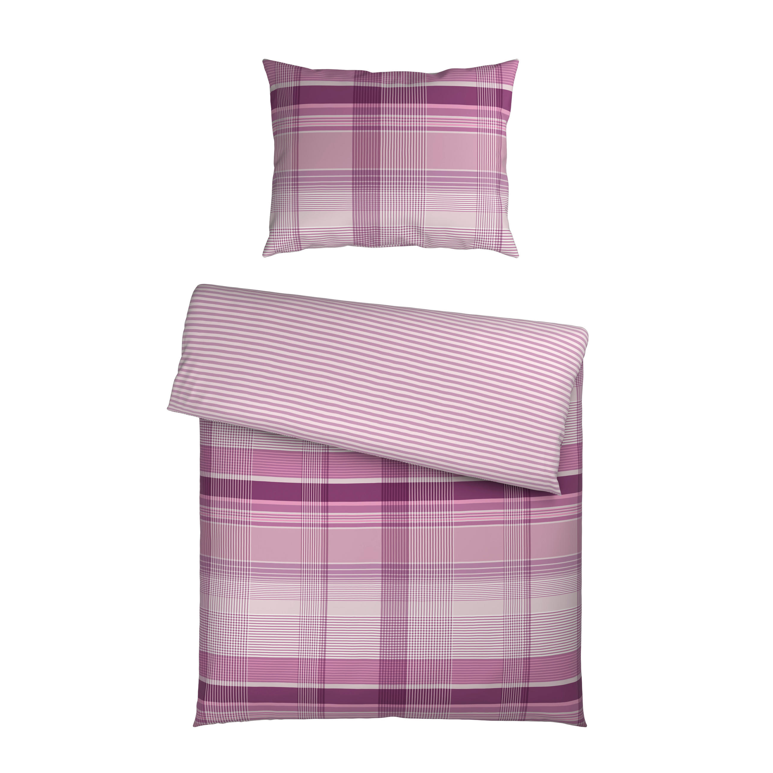 WENDEBETTWÄSCHE Satin 140/200 cm  - Mauve, KONVENTIONELL, Textil (140/200cm) - Novel