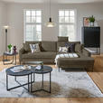 ECKSOFA Braun Cord  - Schwarz/Braun, KONVENTIONELL, Textil/Metall (276/173cm) - Carryhome