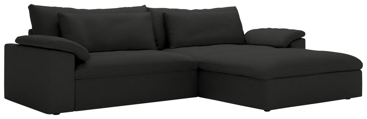 ECKSOFA  Webstoff Anthrazit  - Anthrazit/Schwarz, Modern, Kunststoff/Textil (306/198cm) - Carryhome