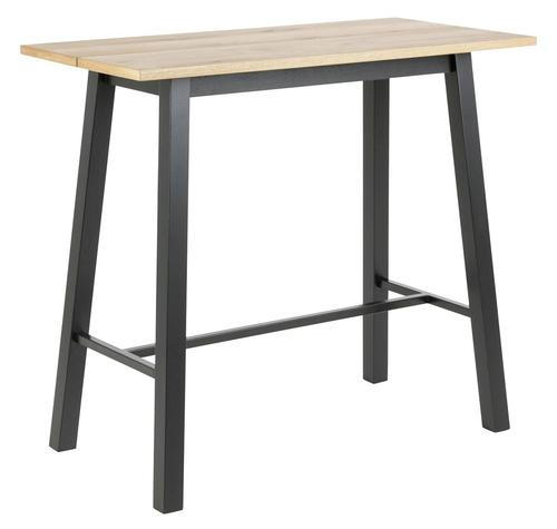 MASĂ DE BAR din lemn, metal, material pe bază de lemn 117/58/105 cm   - stejar sălbatic/negru, Design, lemn/metal (117/58/105cm) - MID.YOU