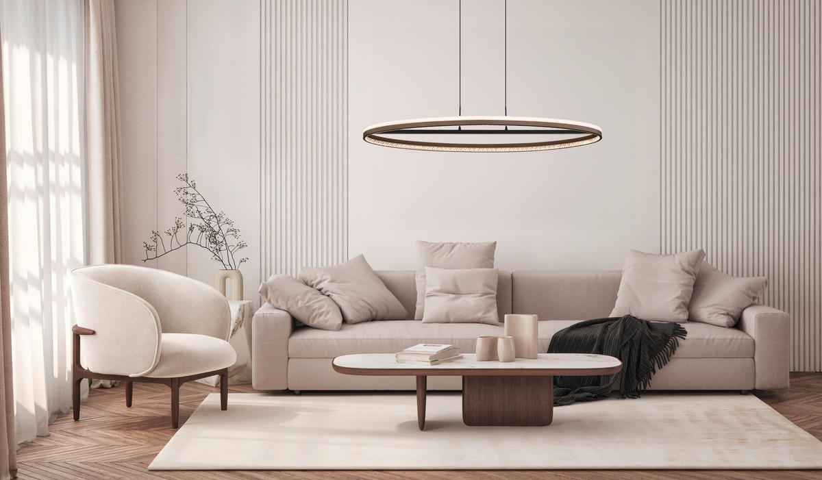 ZÁVĚSNÉ LED SVÍTIDLO, 101/29/150 cm - černá/čiré, Design, kov/plast (101/29/150cm) - Globo