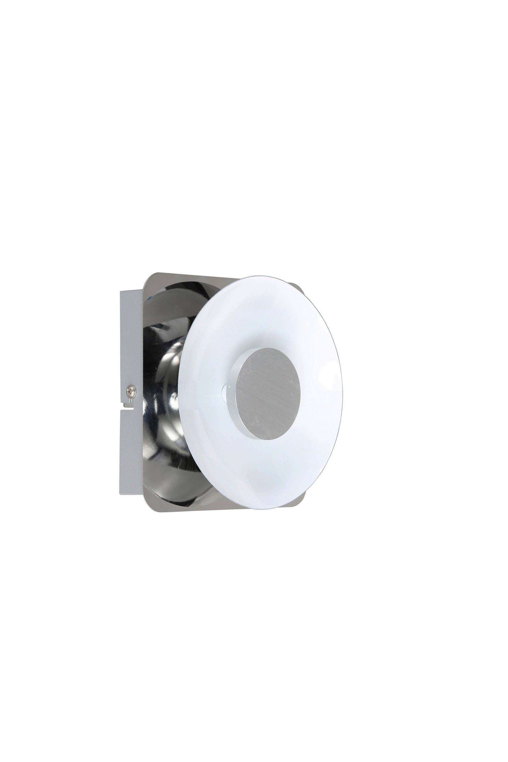 LED-WANDLEUCHTE   - Chromfarben, Design, Metall (14/14/6cm)