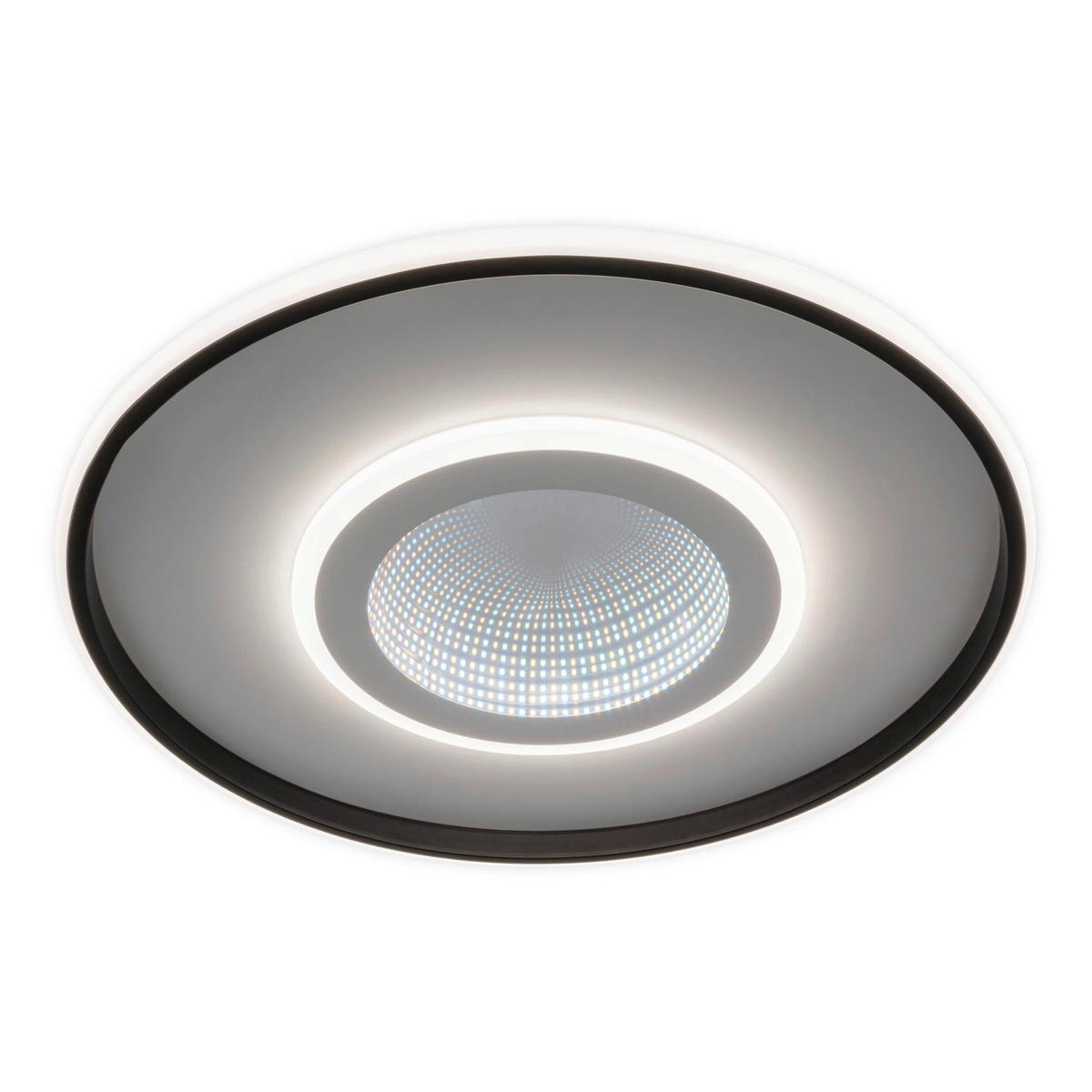 LED-DECKENLEUCHTE REDONA 50/6 cm   - Schwarz/Weiß, KONVENTIONELL, Kunststoff/Metall (50/6cm) - Näve