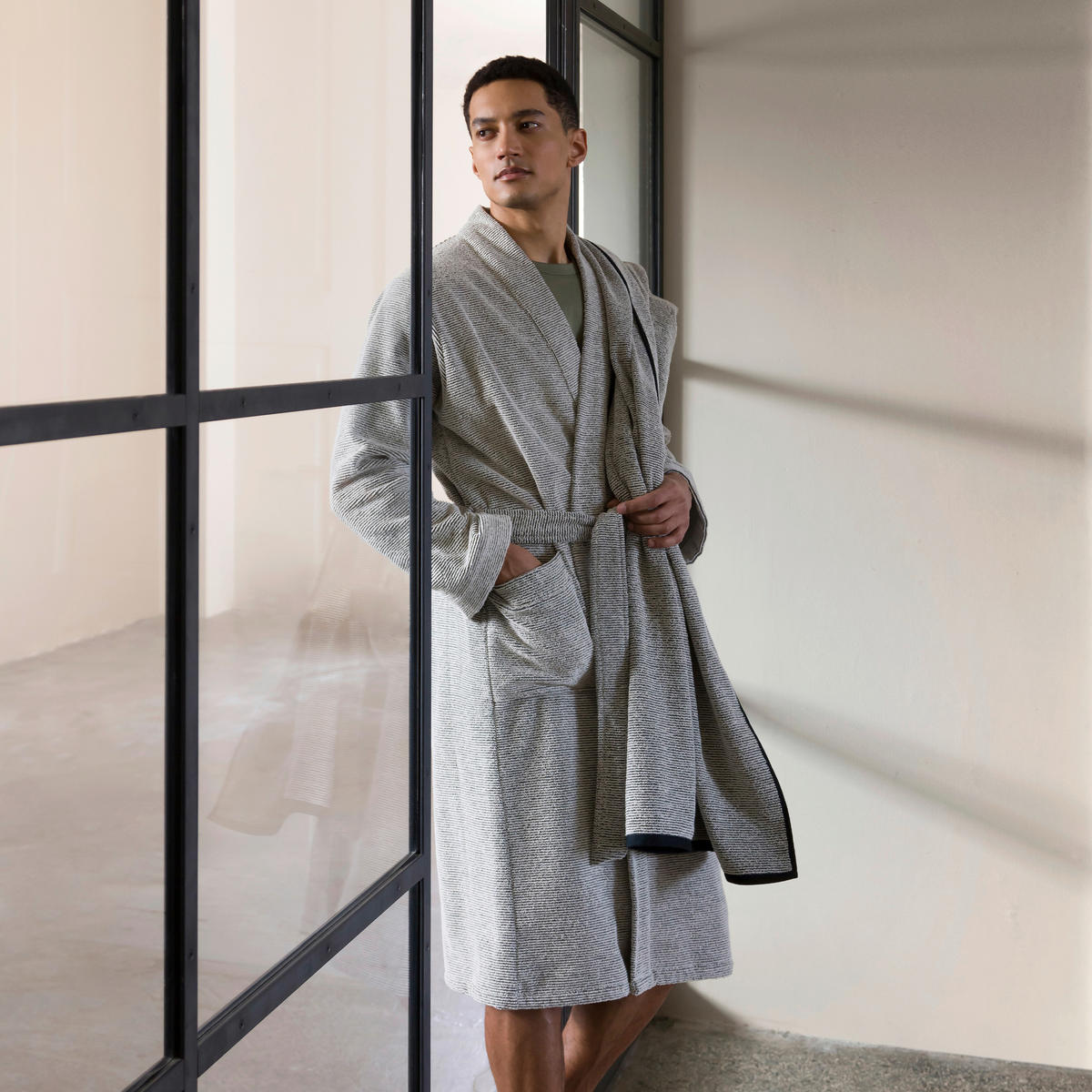 BADEMANTEL L Unisex  - Naturfarben, Basics, Textil (Lnull) - Moeve