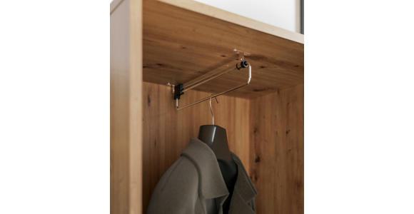 GARDEROBE 5-teilig in 114/197/40 cm - Salbeigrün/Eiche Artisan, Design, Glas/Holzwerkstoff (114/197/40cm) - Xora