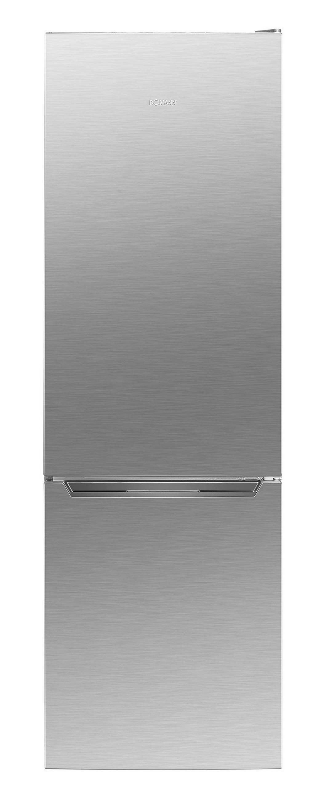 KÜHL-GEFRIER-KOMBINATION KG 7369  - Edelstahlfarben, Trend, Kunststoff (54,0/176,5cm) - Bomann