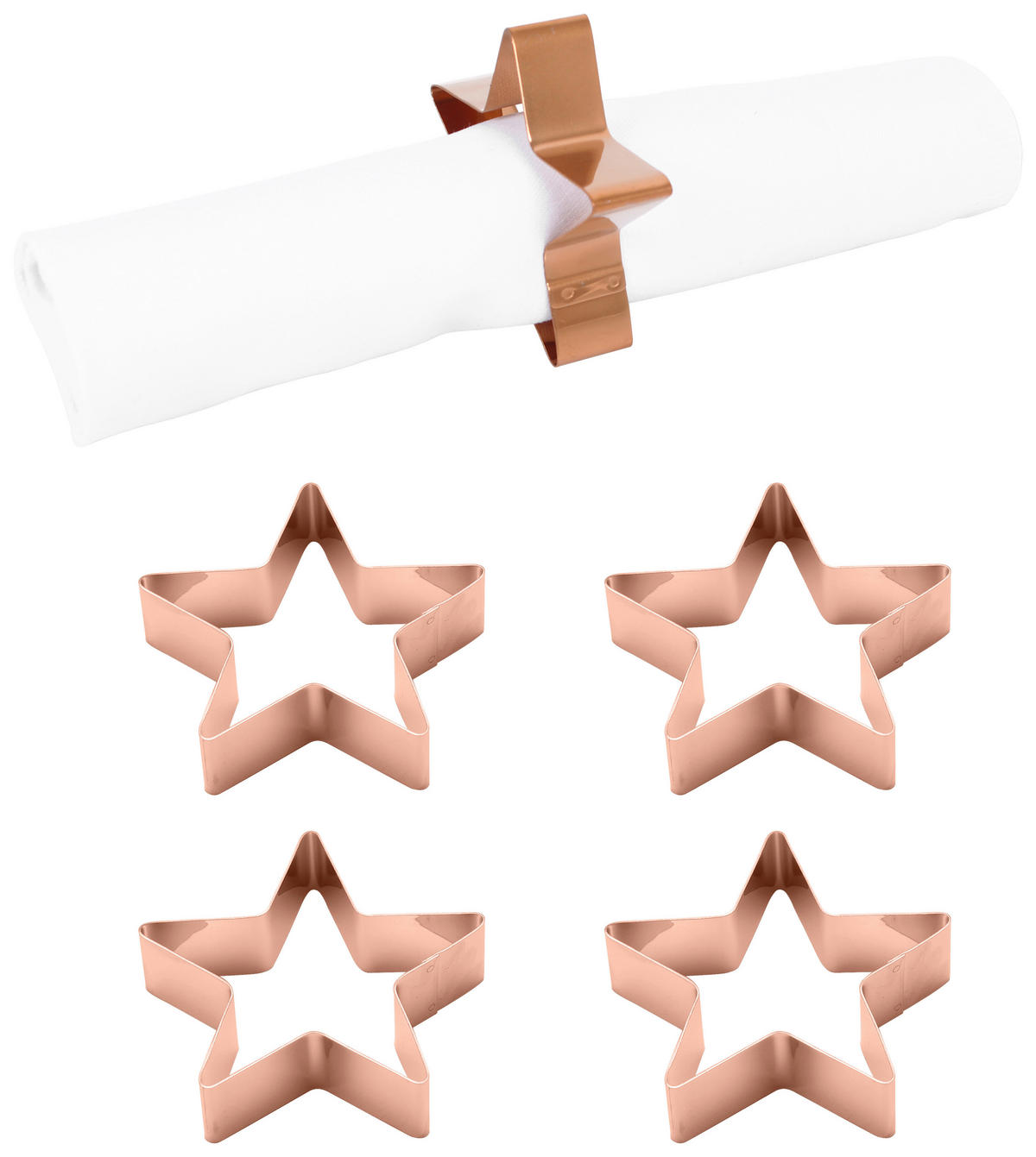 PRSTEN ZA SALVETE  - bakrenaste boje, Design, metal (7cm) - Echtwerk