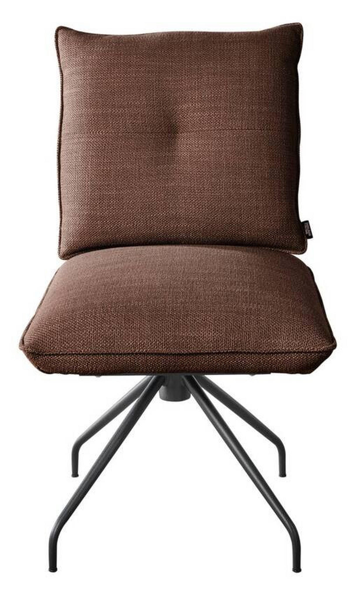 STUHL - Schwarz/Kupferfarben, Design, Textil/Metall (50/90/70cm) - Dieter Knoll